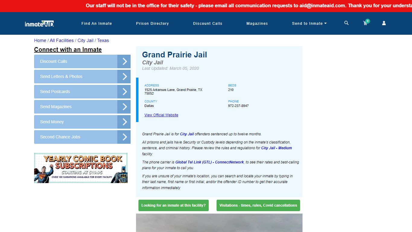 Grand Prairie Jail | Inmate Locator