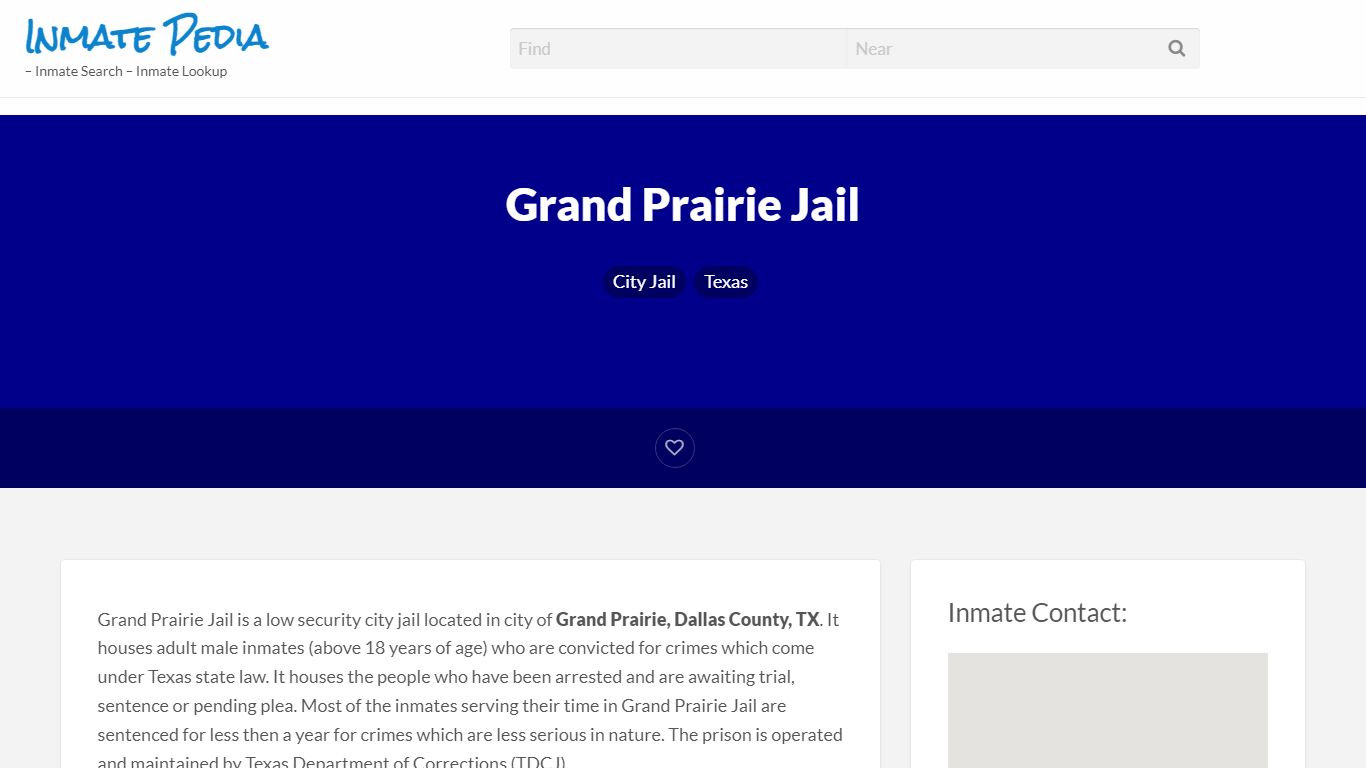 Grand Prairie Jail – Inmate Pedia – Inmate Search – Inmate ...